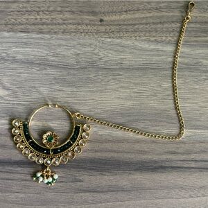 Brand New Indian Nose Ring with chain